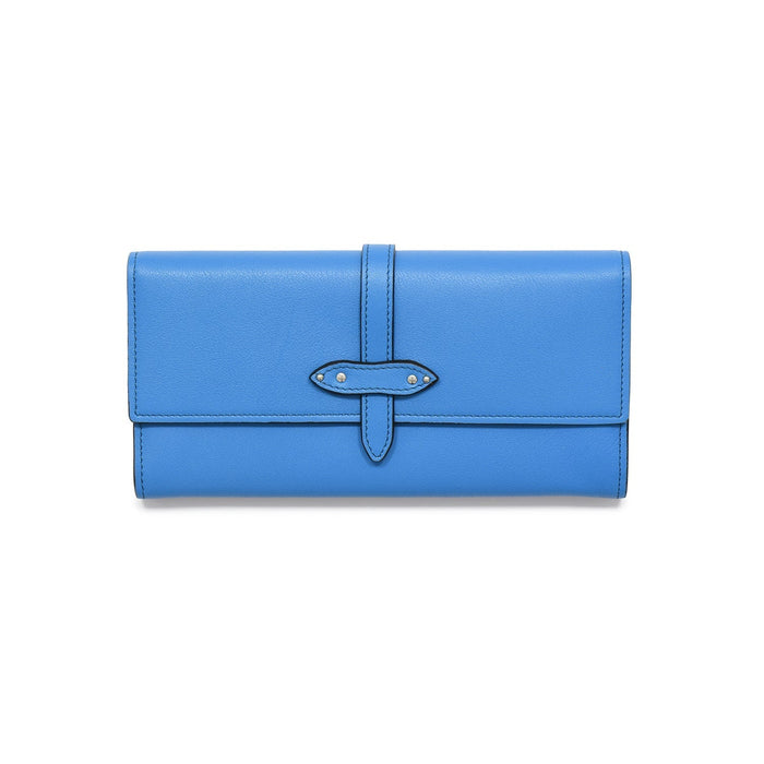 1897 · Flap Over Purse | Bright Blue - Globe-Trotter Staging