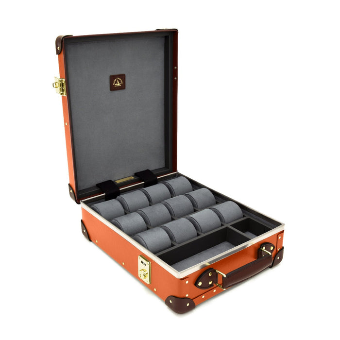 Centenary · 12-Slot Watch Case | Marmalade/Brown - Globe-Trotter Staging