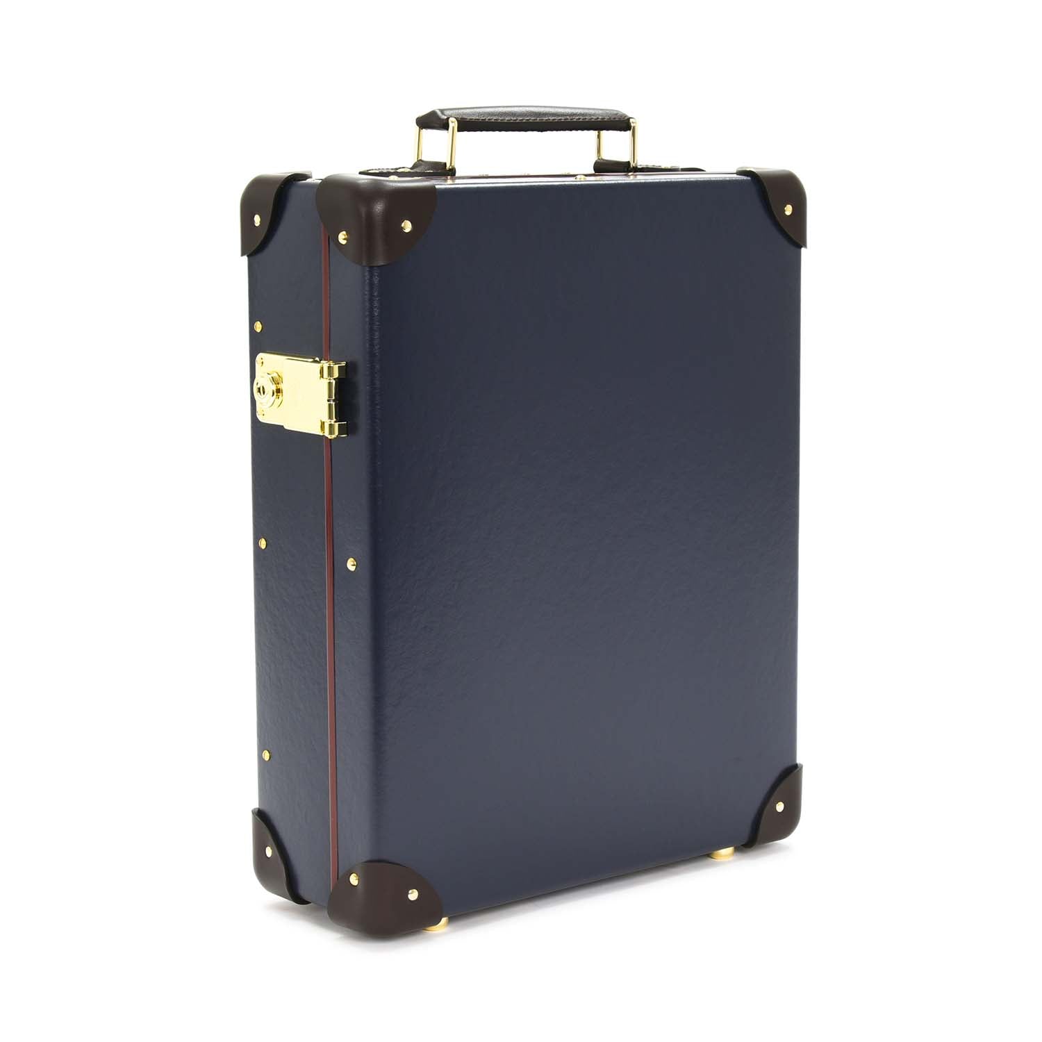 Centenary · 12-Slot Watch Case | Navy/Cocoa - Globe-Trotter Staging