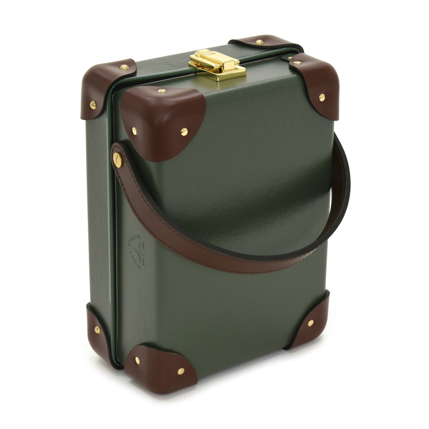 Centenary · 3-Slot Watch Case | Green/Brown - Globe-Trotter Staging