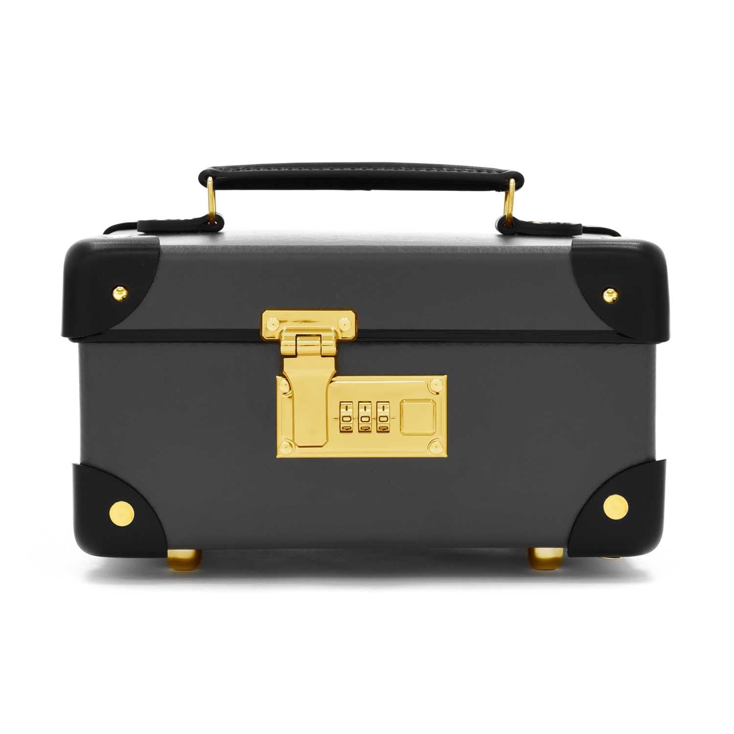 Centenary · Jewellery Case | Charcoal/Black/Gold - Globe-Trotter Staging