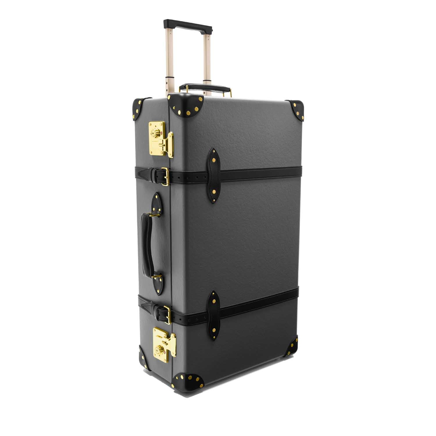 Centenary · Large Check-In - 2 Wheels | Charcoal/Black/Gold - Globe-Trotter Staging