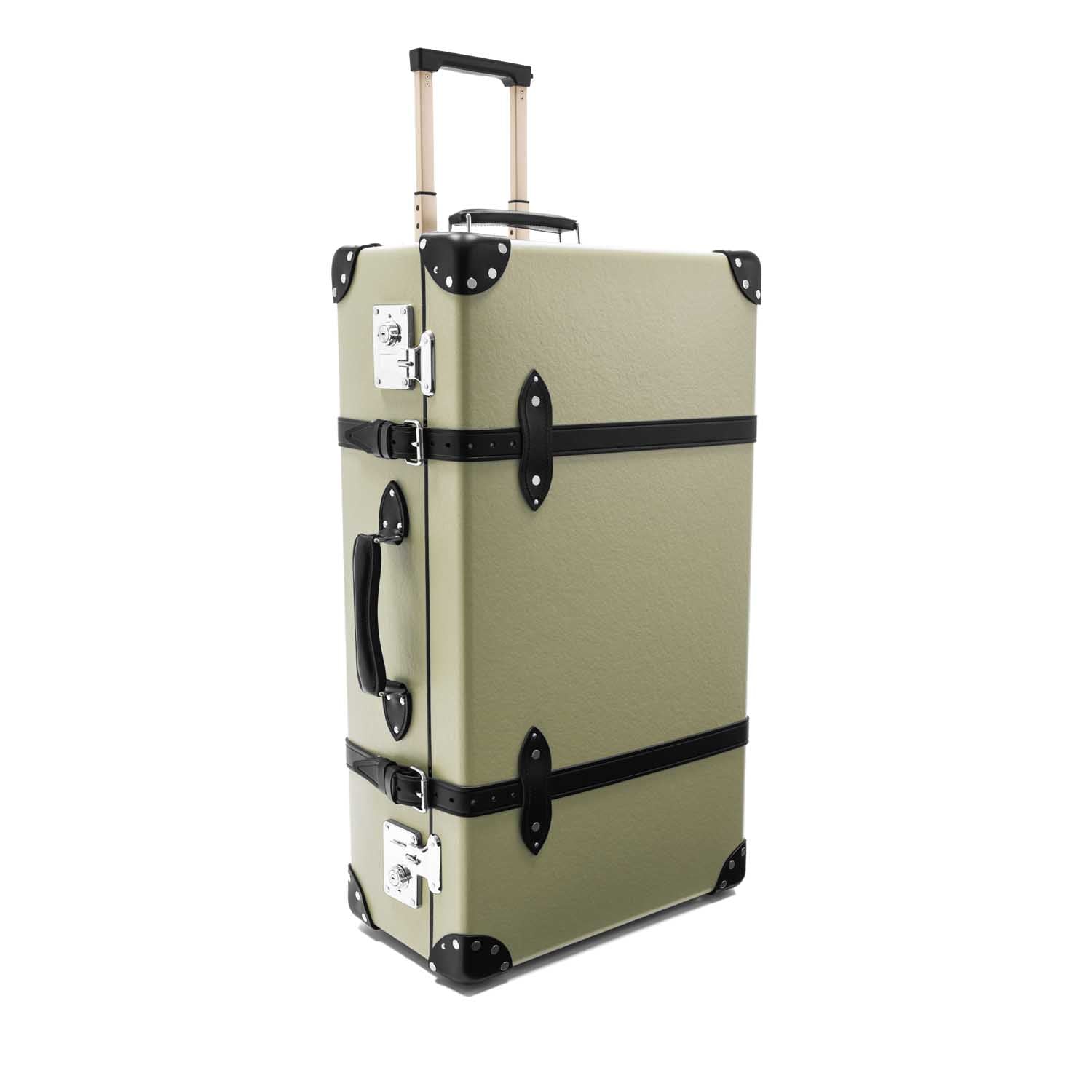 Centenary · Large Check-In - 2 Wheels | Olive/Black/Chrome - Globe-Trotter Staging