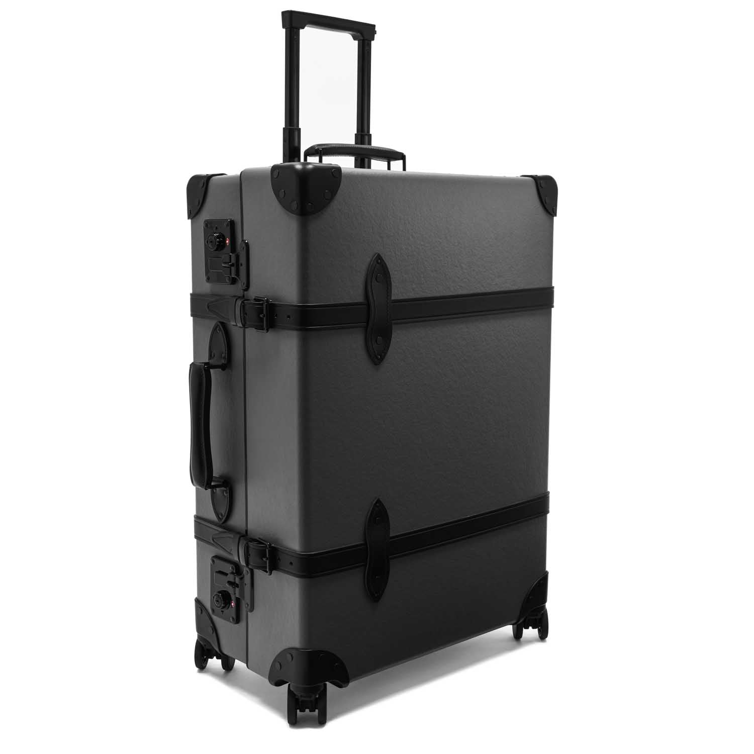 Centenary · Large Check-In - 4 Wheels | Charcoal/Black/Black - Globe-Trotter Staging