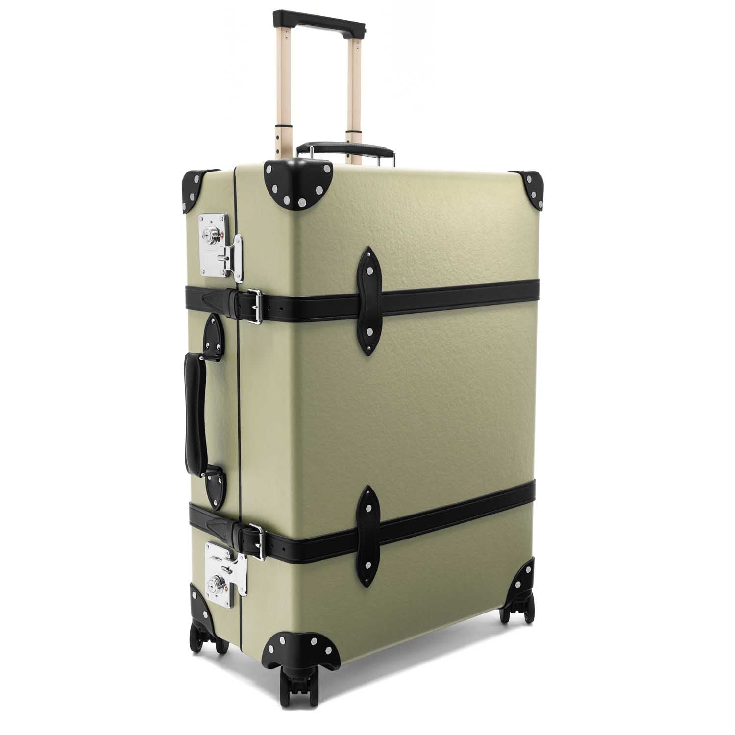 Centenary · Large Check-In - 4 Wheels | Olive/Black/Chrome - Globe-Trotter Staging