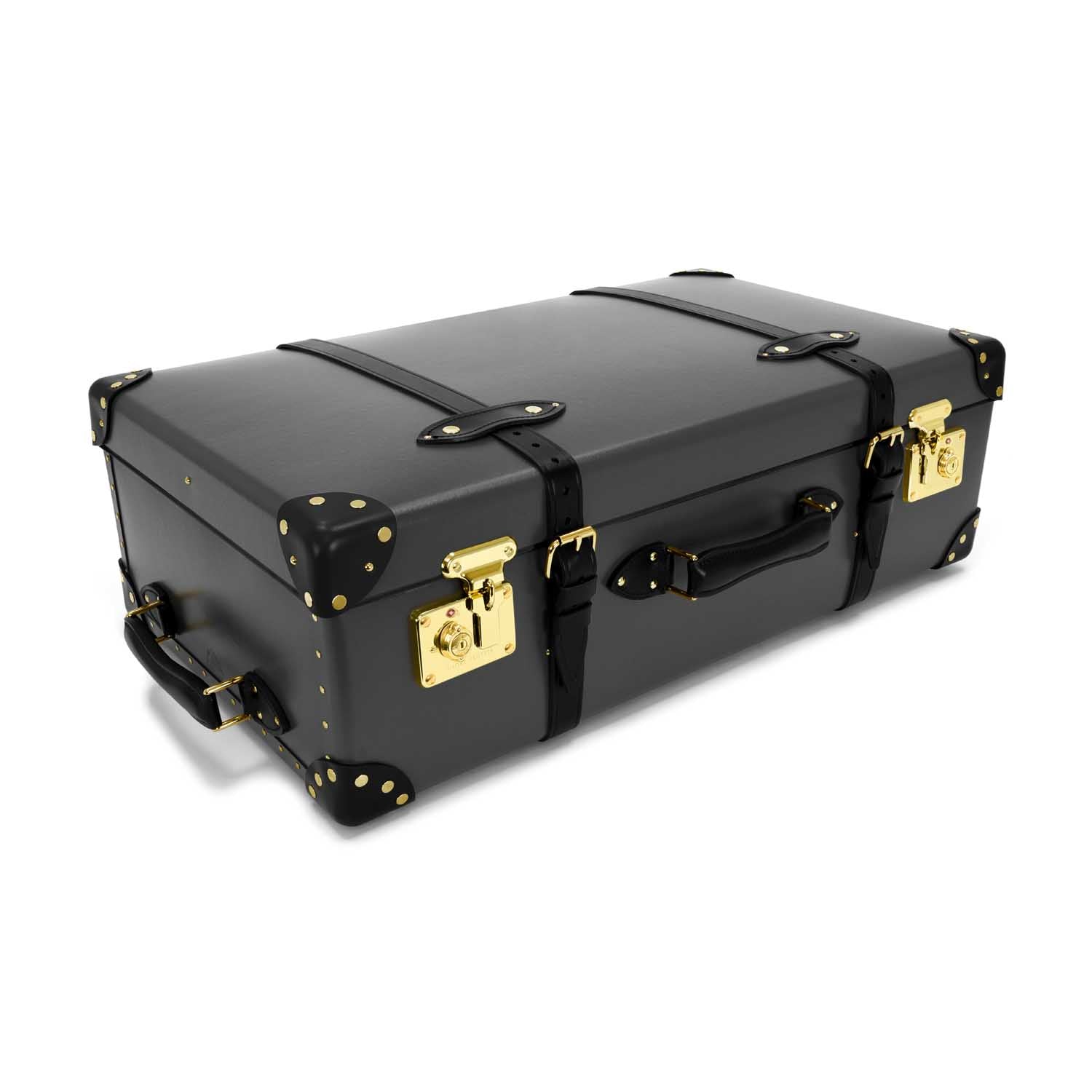 Centenary · Large Suitcase - 2 Wheels | Charcoal/Black/Gold - Globe-Trotter Staging