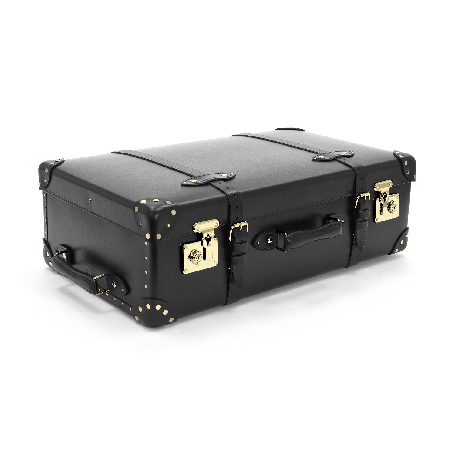 Centenary · Large Suitcase | Black/Black/Gold - Globe-Trotter Staging