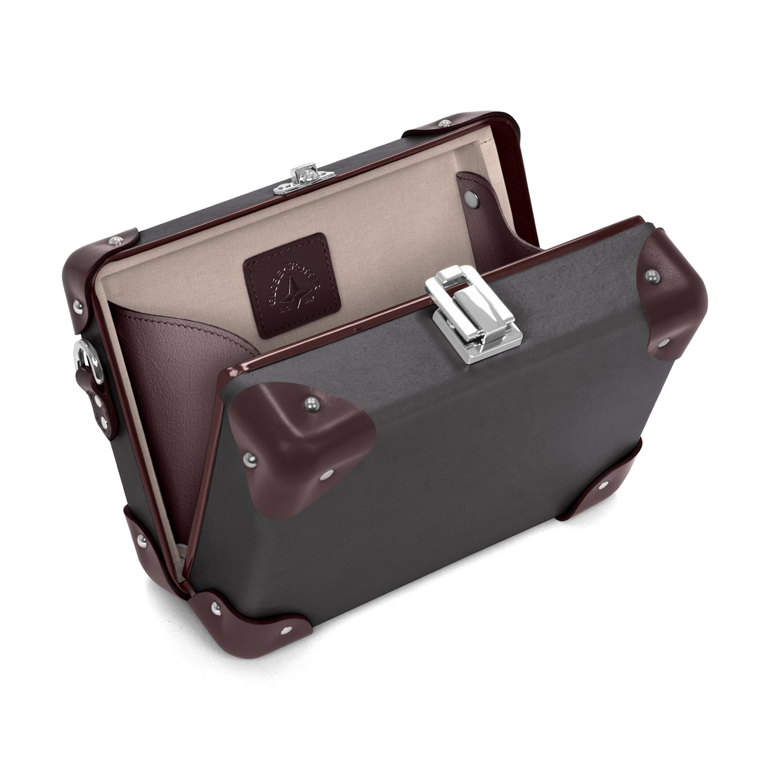 Centenary · Miniature Case | Brown/Burgundy - Globe-Trotter Staging