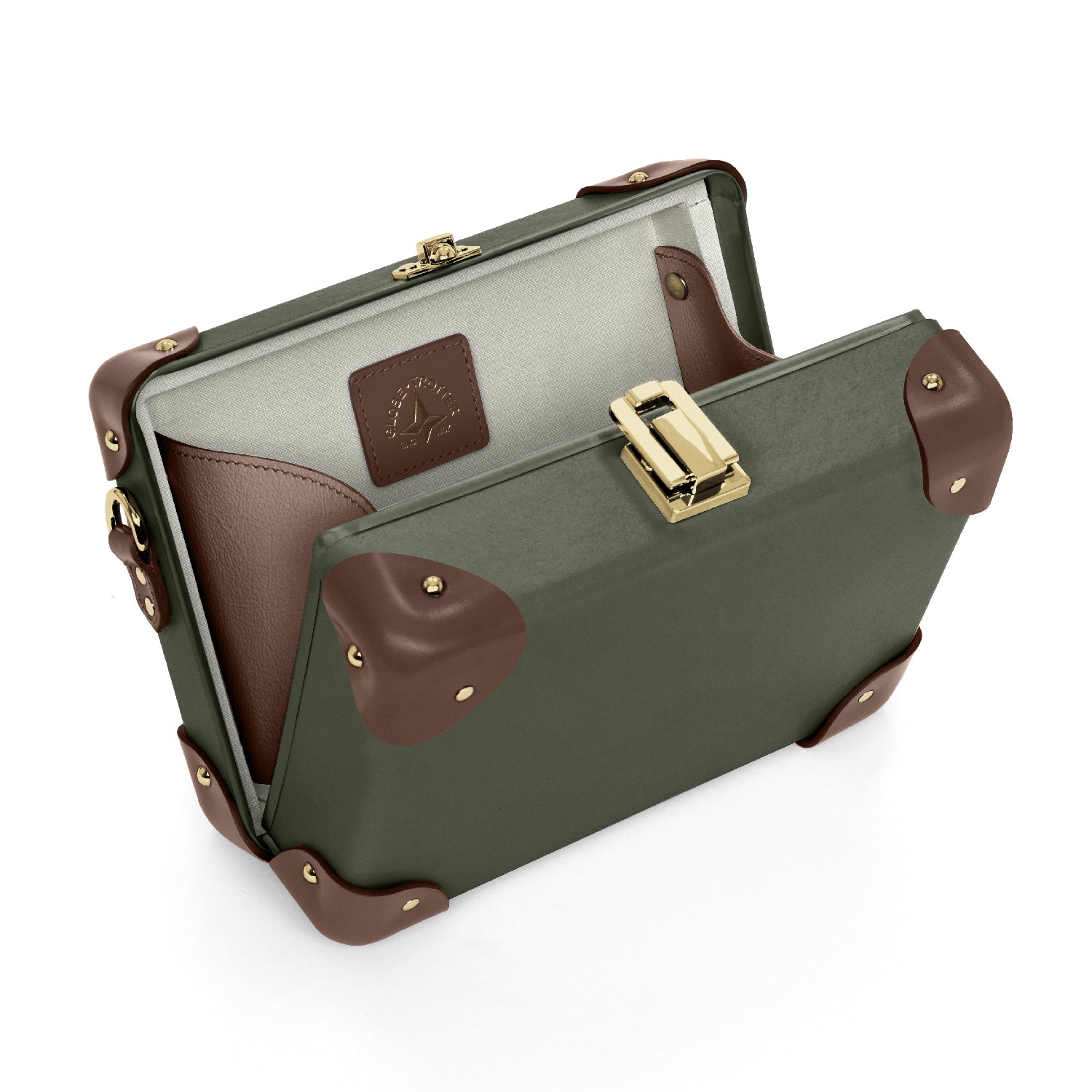 Centenary · Miniature Case | Green/Brown - Globe-Trotter Staging