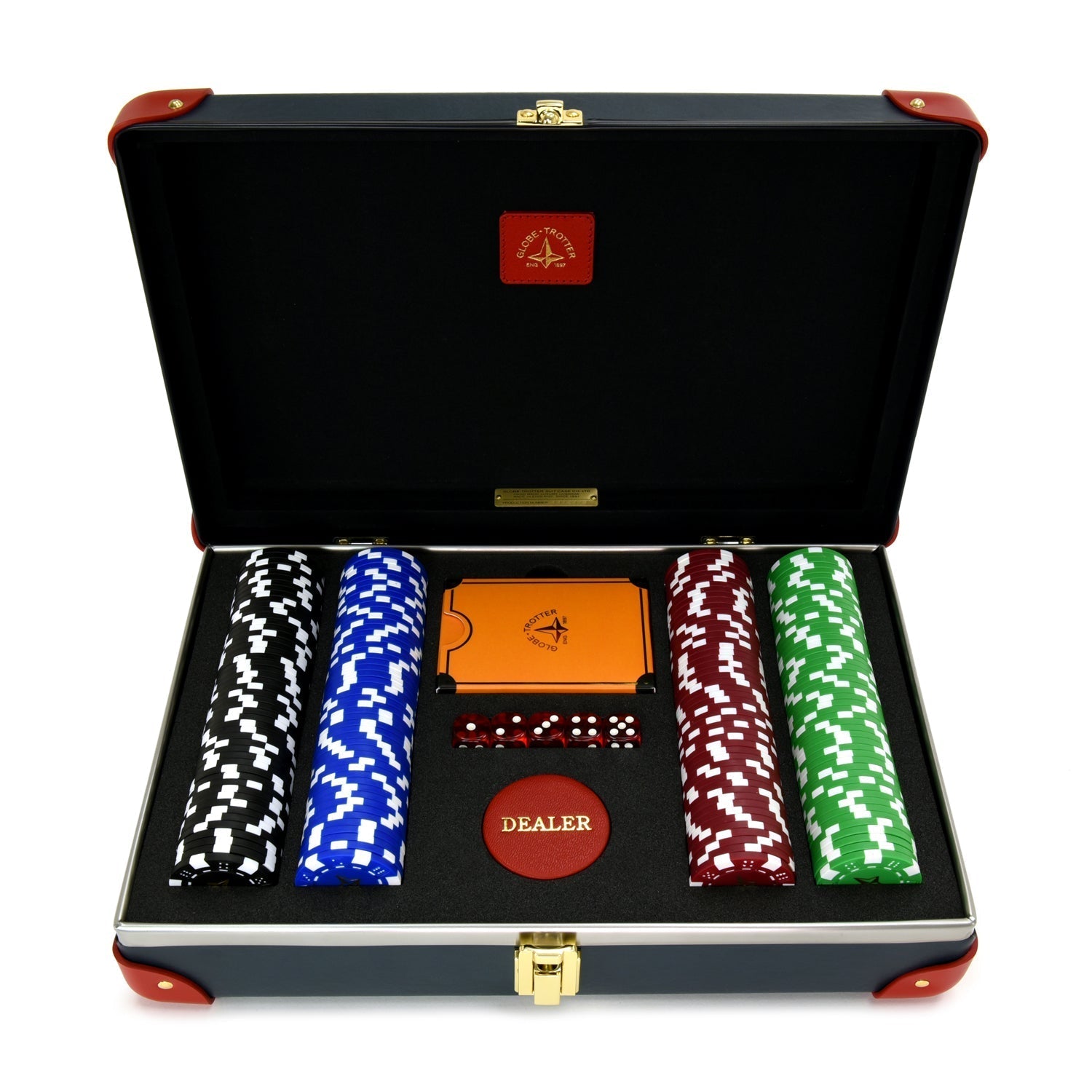 Centenary · Poker Set | Navy/Red - Globe-Trotter Staging