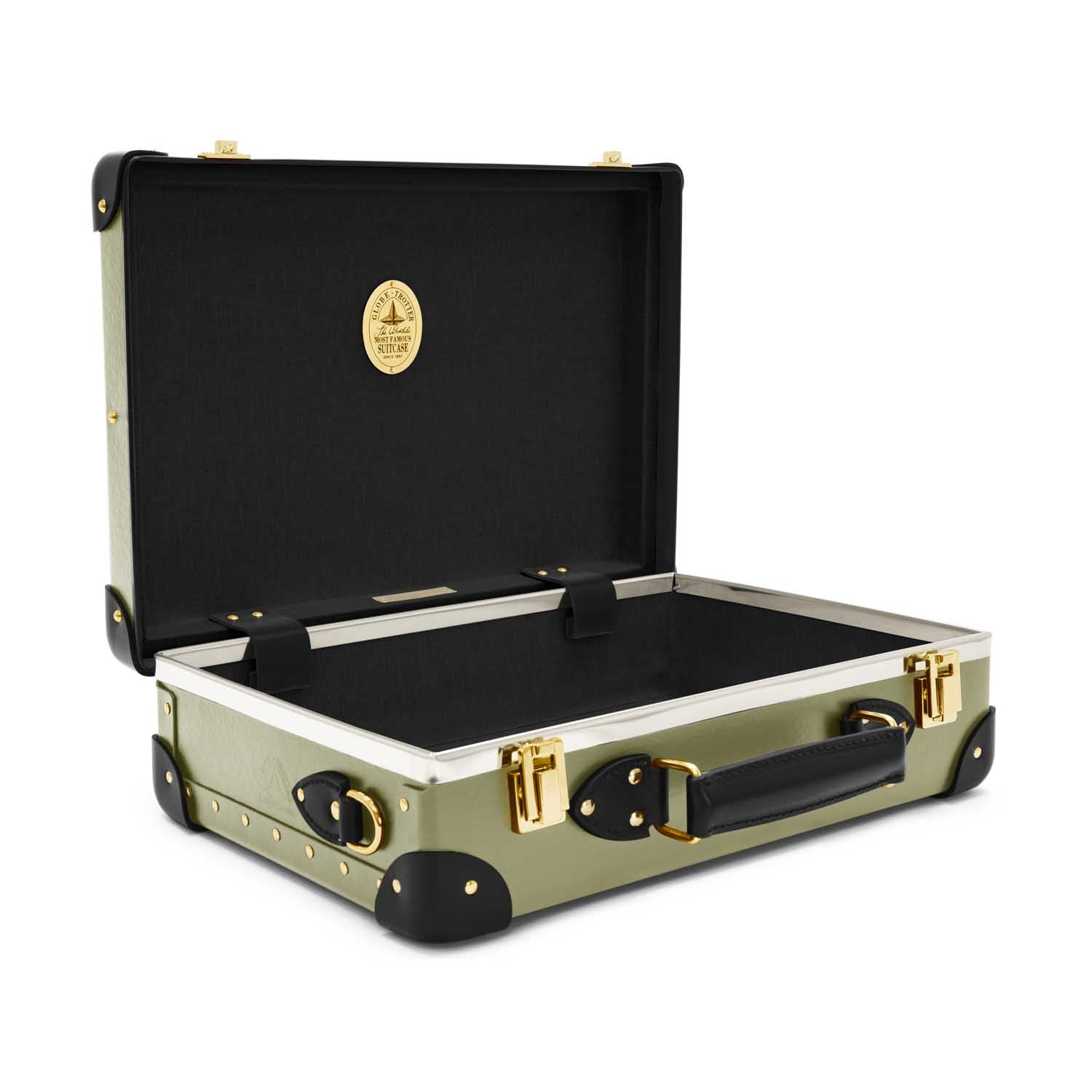 Centenary · Small Attaché | Olive/Black/Gold - Globe-Trotter Staging