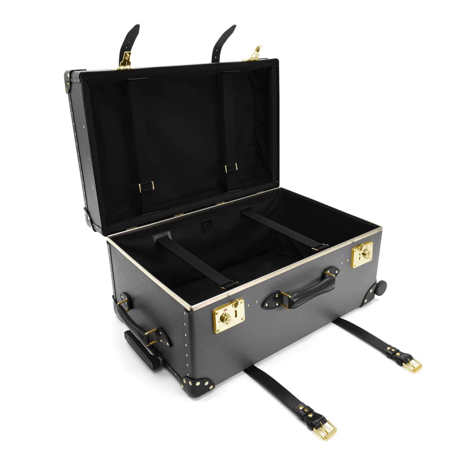 Centenary · XL Trunk - 4 Wheels | Charcoal/Black/Gold - Globe-Trotter Staging