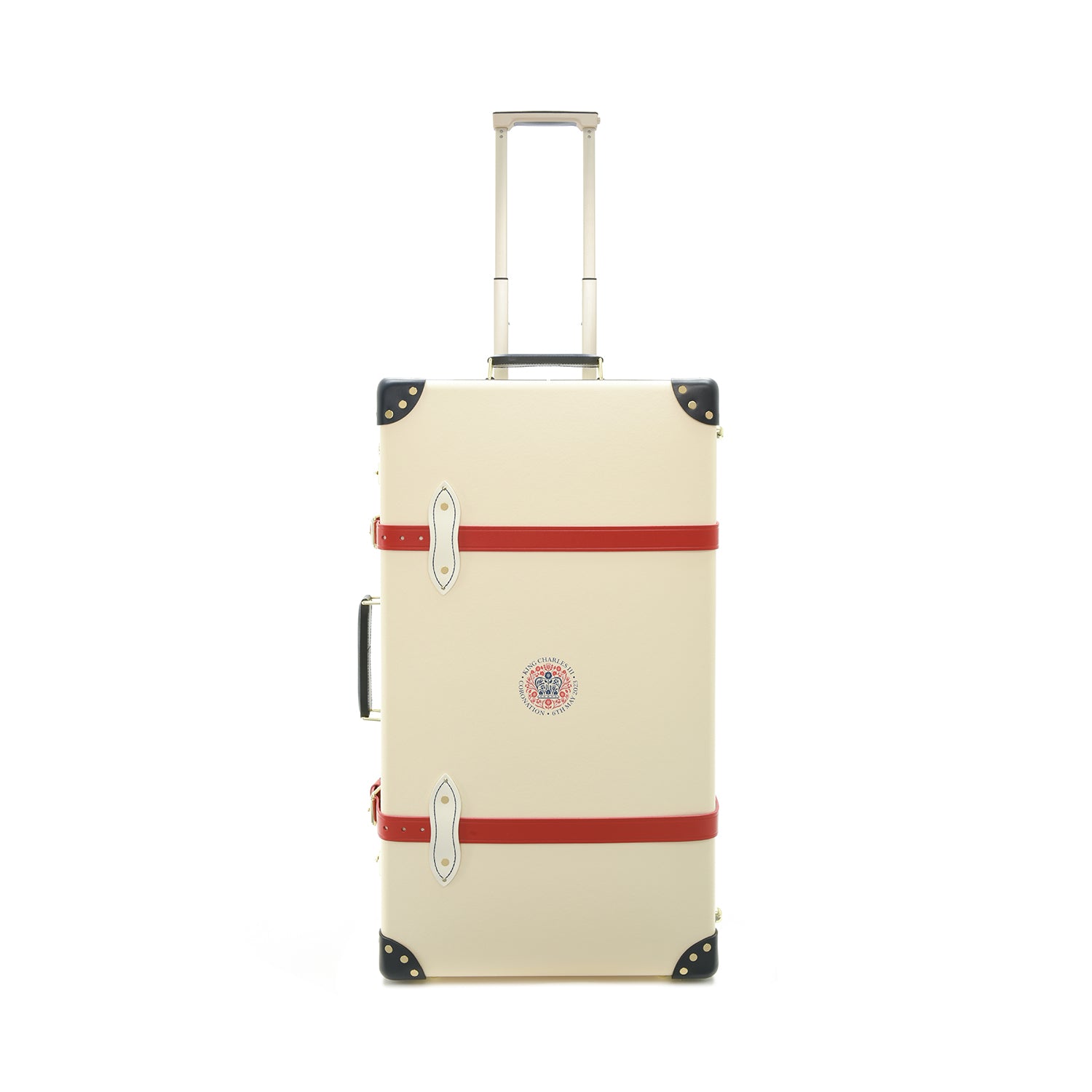 Coronation Special · Large Check-In - 2 Wheels | Ivory/Navy/Brass - Globe-Trotter Staging