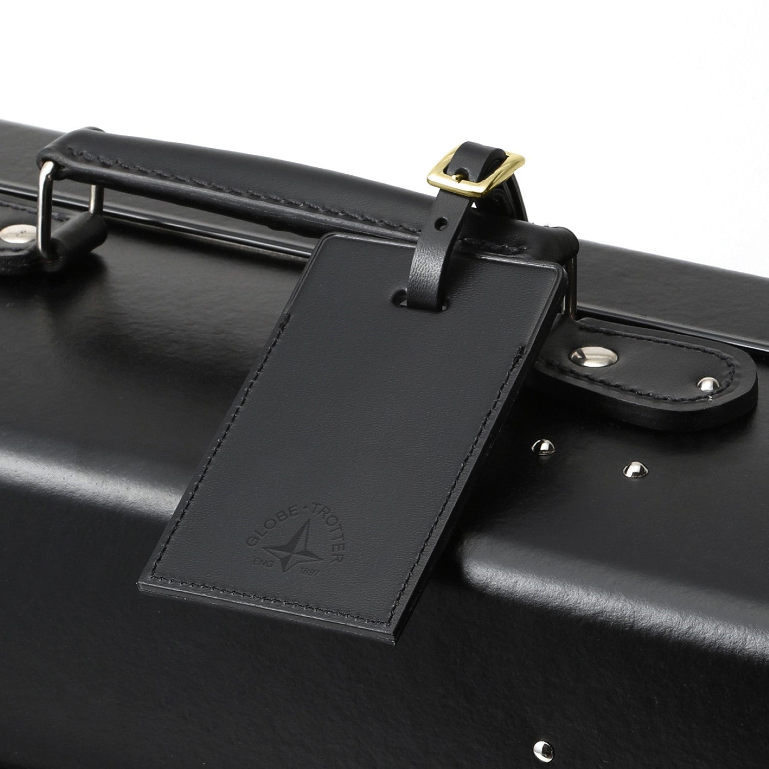 Luggage Tag | Black/Brass - Globe-Trotter Staging