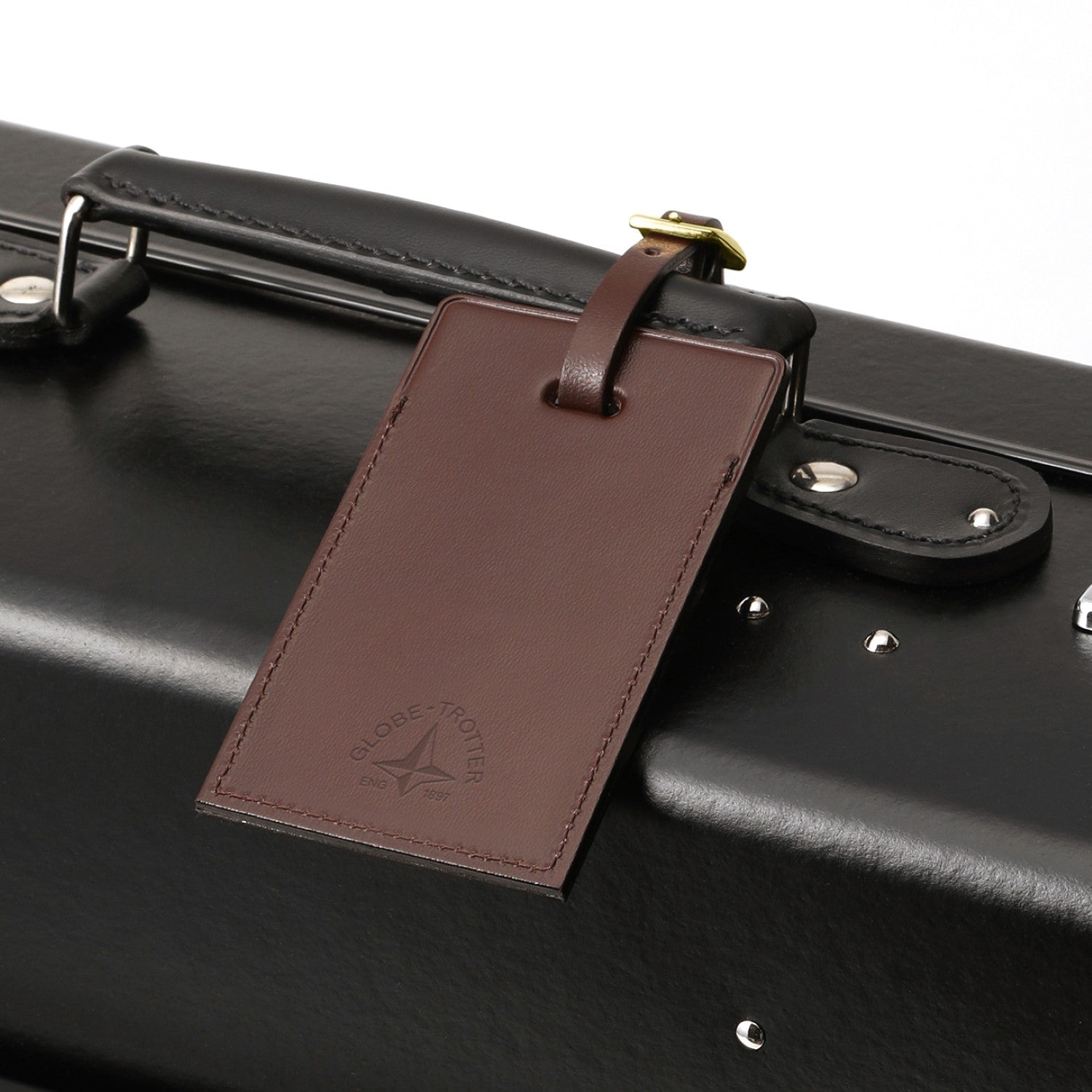 Luggage Tag | Brown/Brass - Globe-Trotter Staging