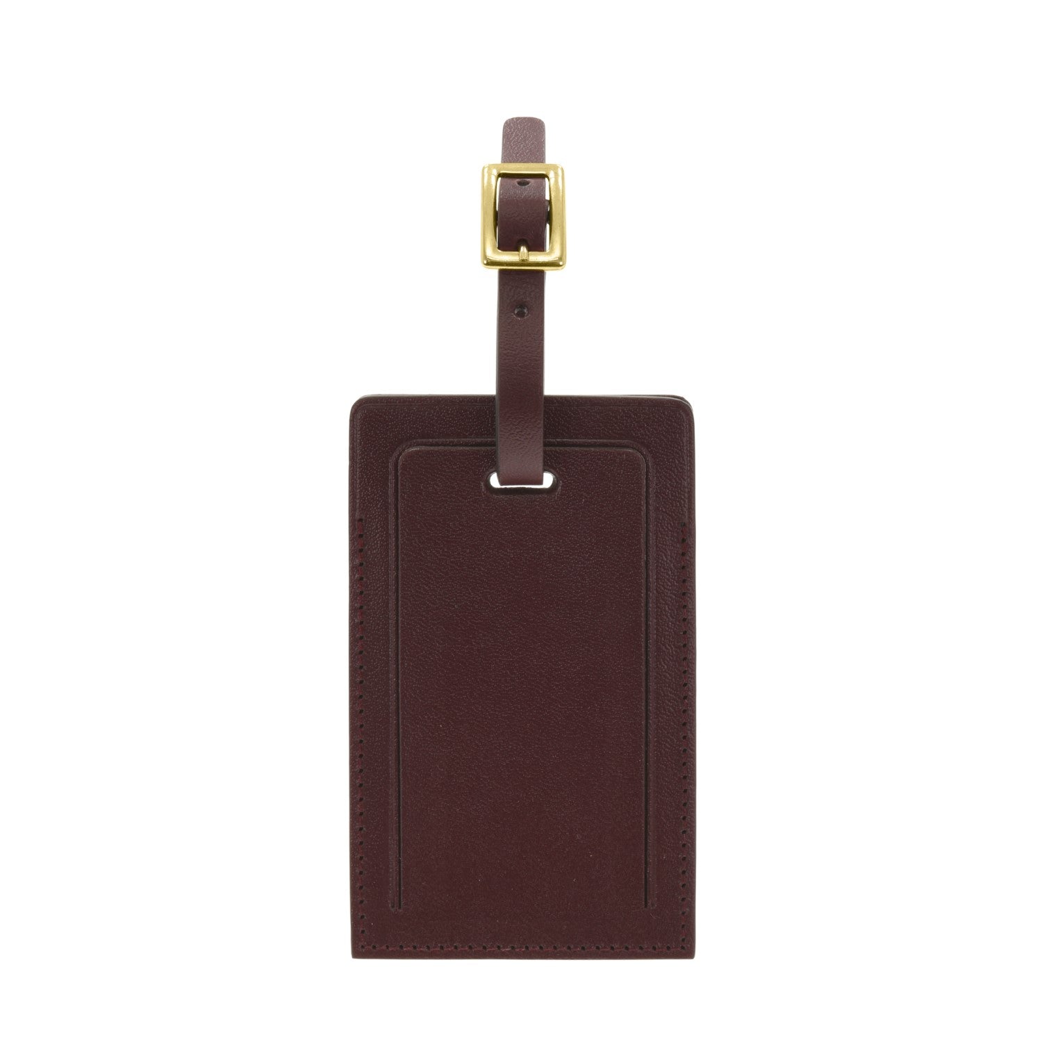 Luggage Tag | Burgundy/Brass - Globe-Trotter Staging