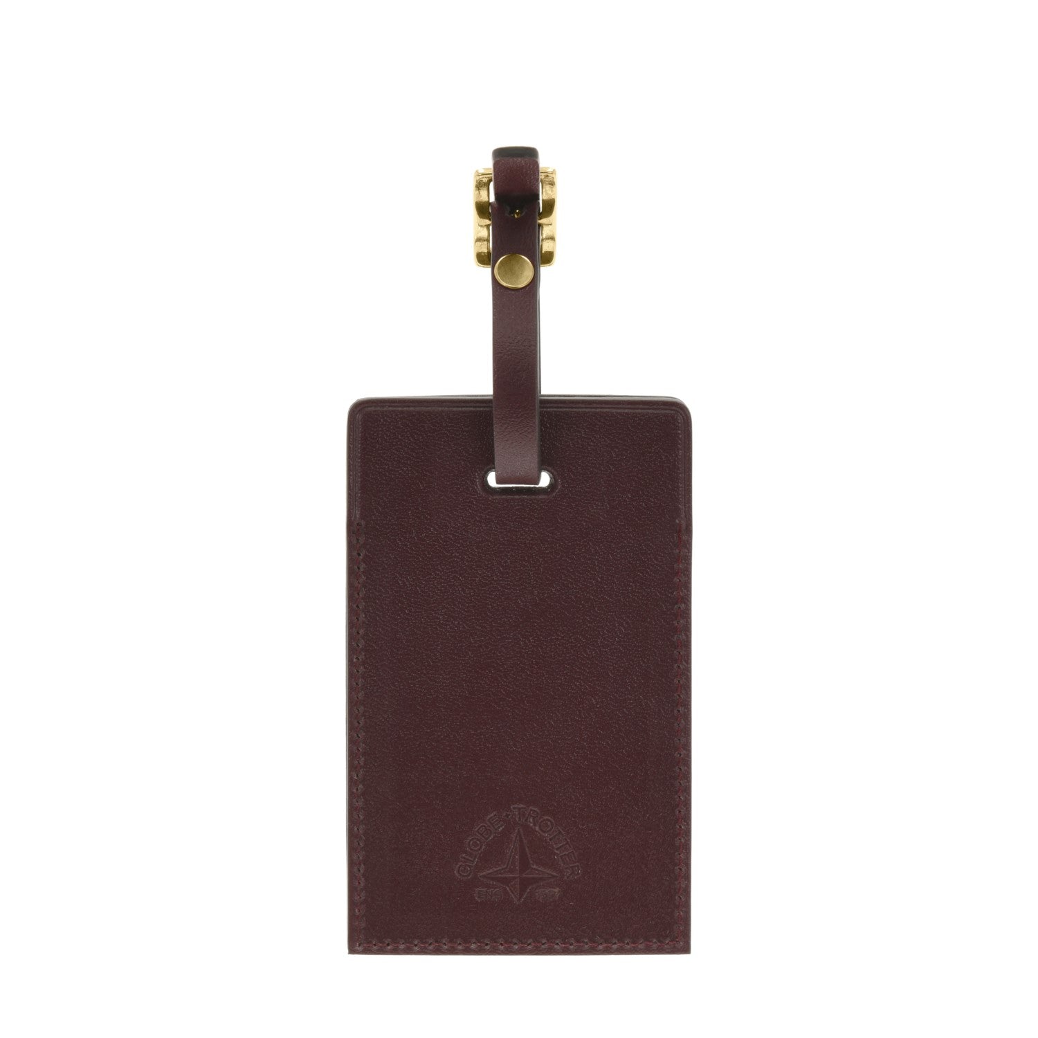 Luggage Tag | Burgundy/Brass - Globe-Trotter Staging