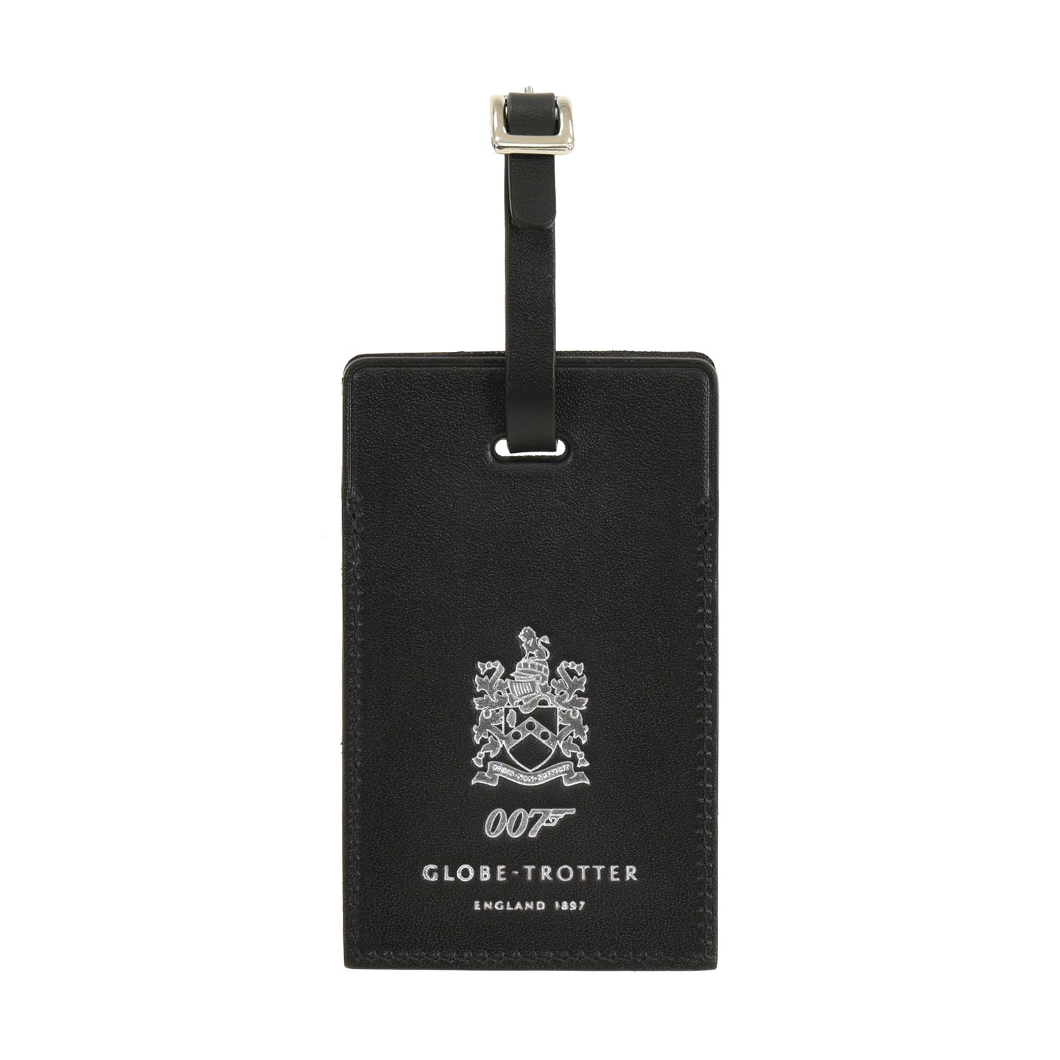 NO TIME TO DIE Luggage Collection · Luggage Tag | Black - Globe-Trotter Staging