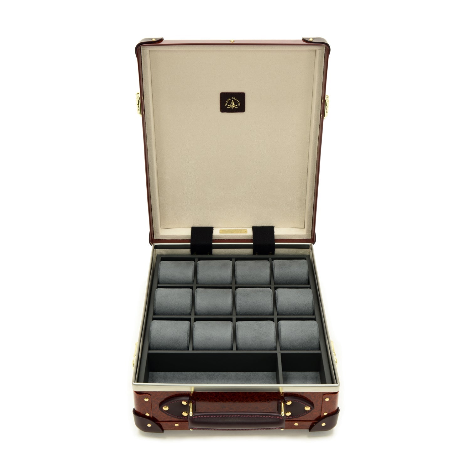 Orient · 12-Slot Watch Case | Urushi/Burgundy - Globe-Trotter Staging