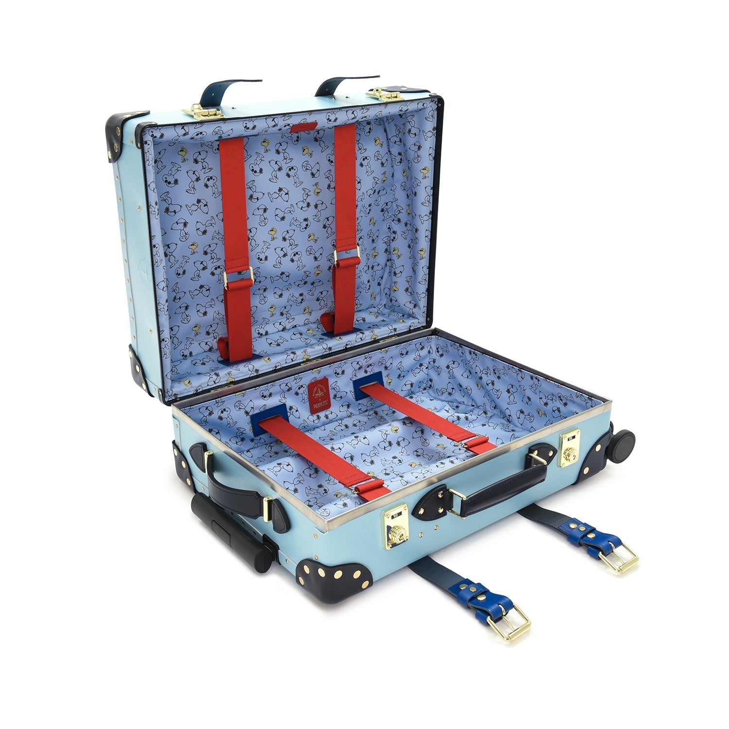 PEANUTS · Carry-On - 4 Wheels | Linus Blue/Red - Globe-Trotter Staging