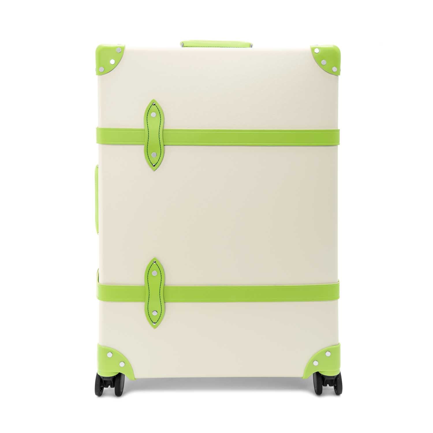 Pop Colour · Large Check-In - 4 Wheels | Ivory/Parrot Green/Chrome - Globe-Trotter Staging