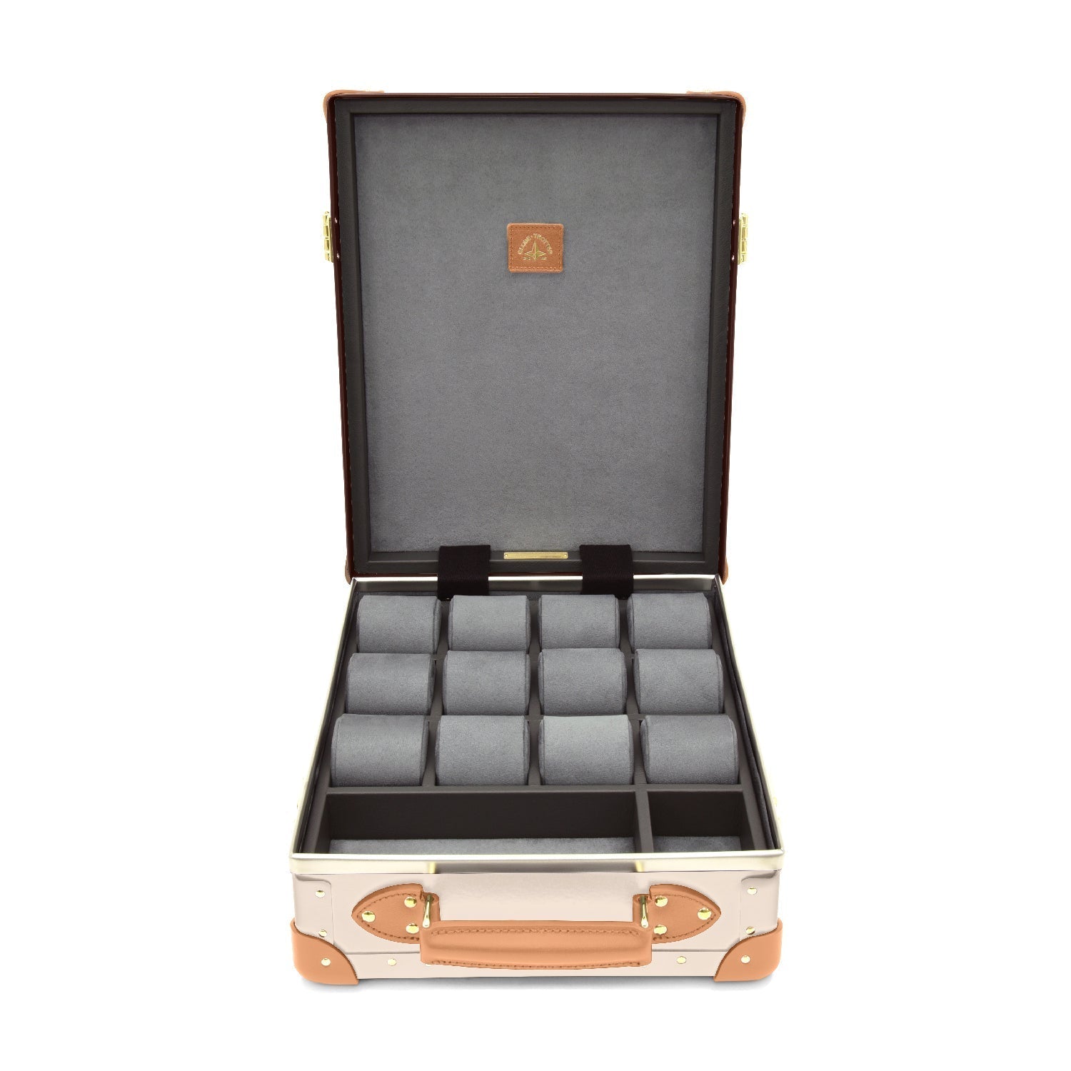 Safari · 12-Slot Watch Case | Ivory/Natural - Globe-Trotter Staging